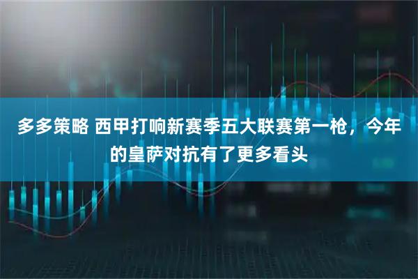 多多策略 西甲打响新赛季五大联赛第一枪，今年的皇萨对抗有了更多看头